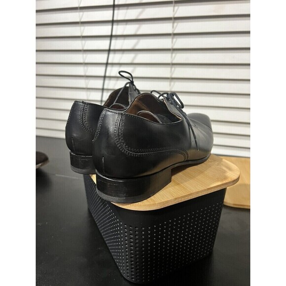 Finsbury Minister Mens Black Cap Toe Dress Shoes Size 7.5 - Picture 2 of 5